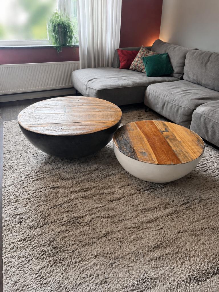 Salontafels/bijzettafels Boulogne, Ophalen, 50 tot 100 cm, Rond, 50 tot 100 cm