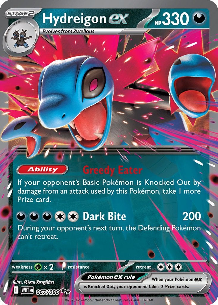 Hydreigon EX 067 - White Flare, Ophalen of Verzenden, Nieuw, Losse kaart, Foil