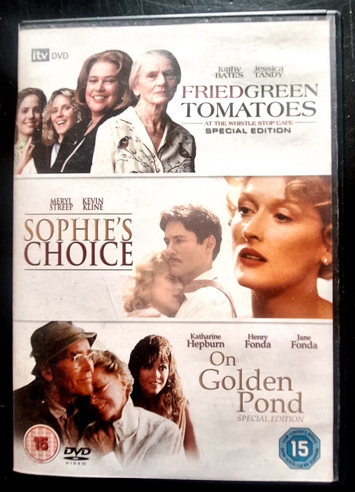 3-DVD  Fried Green Tomatoes/Sophie's Choice/On Golden Pond, Vanaf 16 jaar, Ophalen of Verzenden, Gebruikt