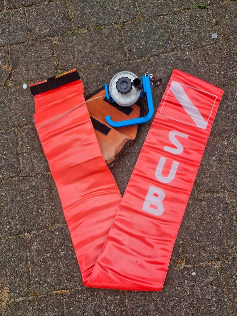Duikhaspel met oppervlakte boei en bevestigingstool, Watersport en Boten, Duiken, Ophalen of Verzenden