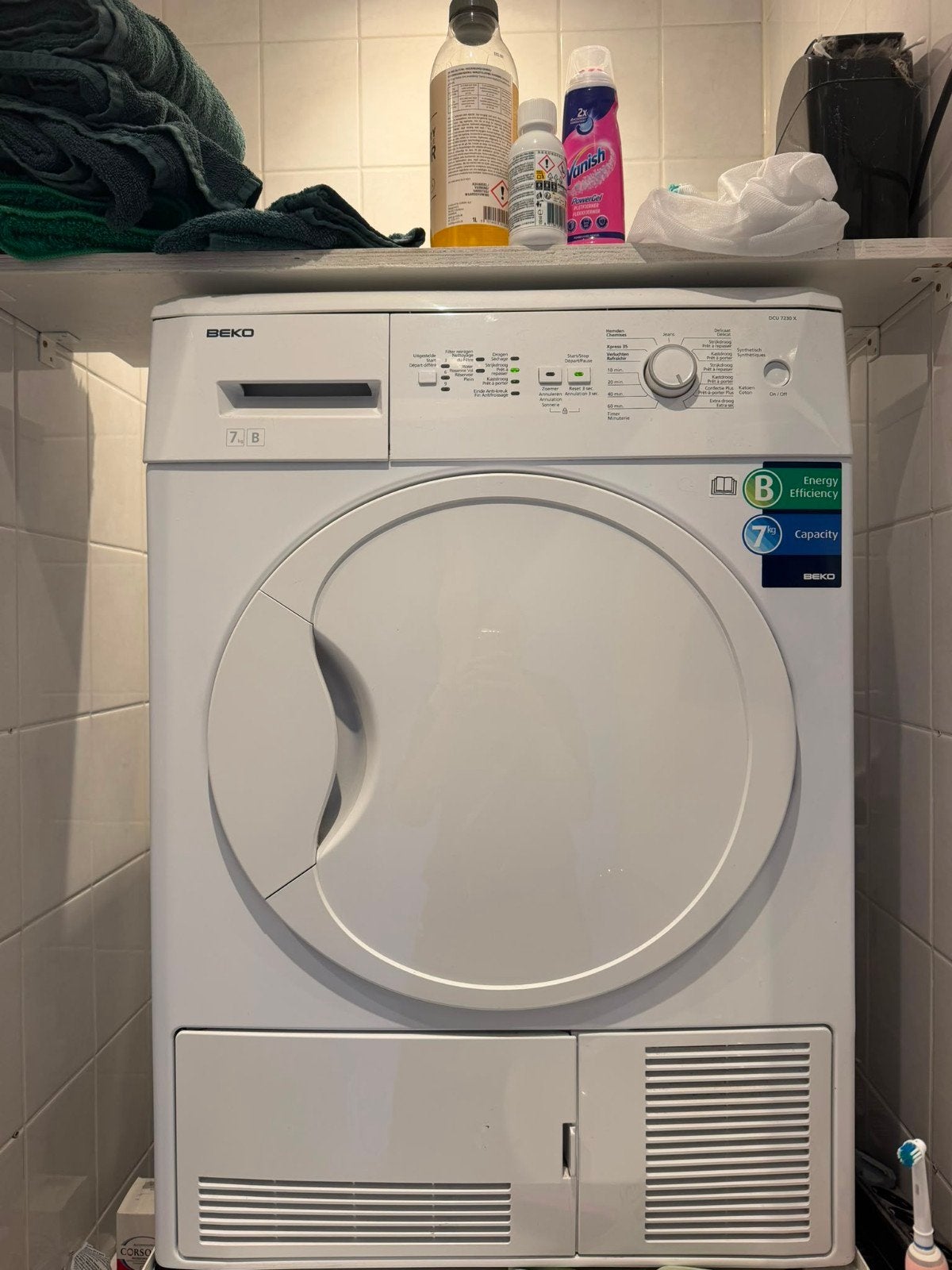 Beko DCU 7230X condensdroger- deels werken, voor handige klu, Witgoed en Apparatuur, Wasdrogers, 6 tot 8 kg, Ophalen, Condens