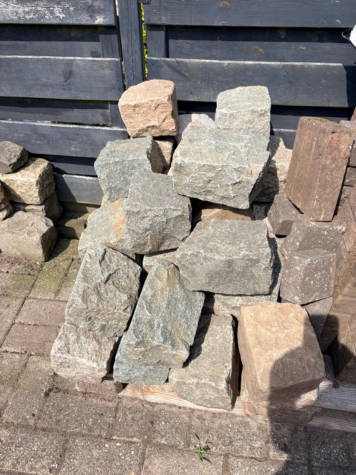 Natuurstenen keien voor tuin, Tuin en Terras, Ophalen, Gebruikt, Graniet, Kei