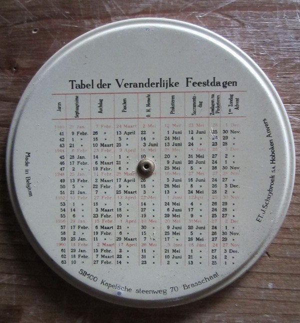 eeuwigdurende kalender tin toy Antwerpen 500 STUKS, Verzenden, Overige