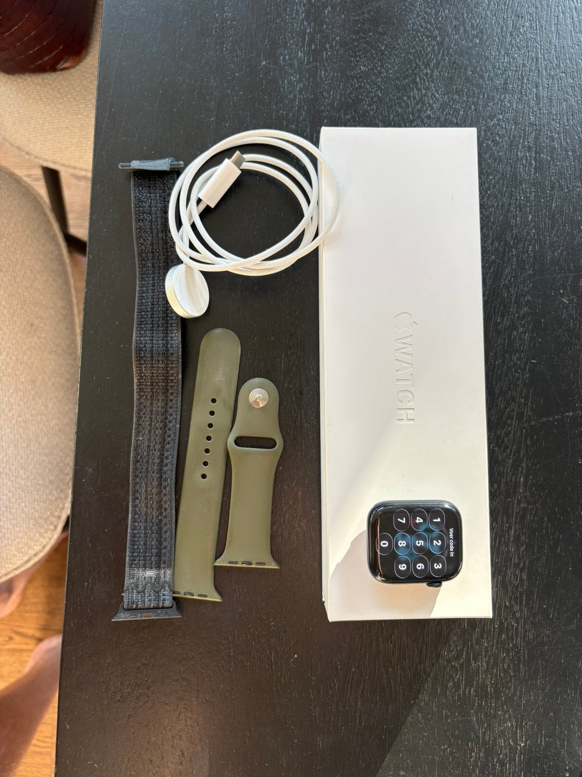 Apple watch series 9, Zwart, IOS, Ophalen of Verzenden, Zo goed als nieuw