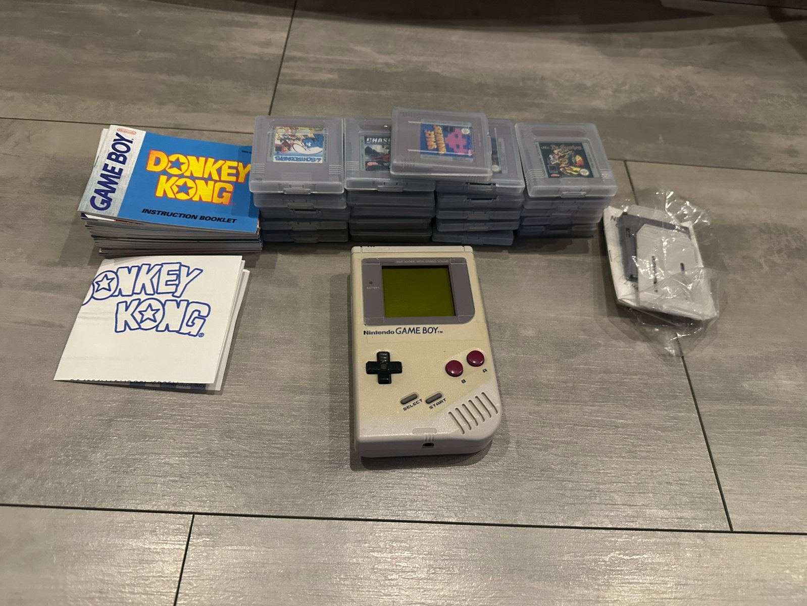 Nintendo Game Boy Classic + 21 orig spellen + handleidingen, Ophalen of Verzenden, Gebruikt