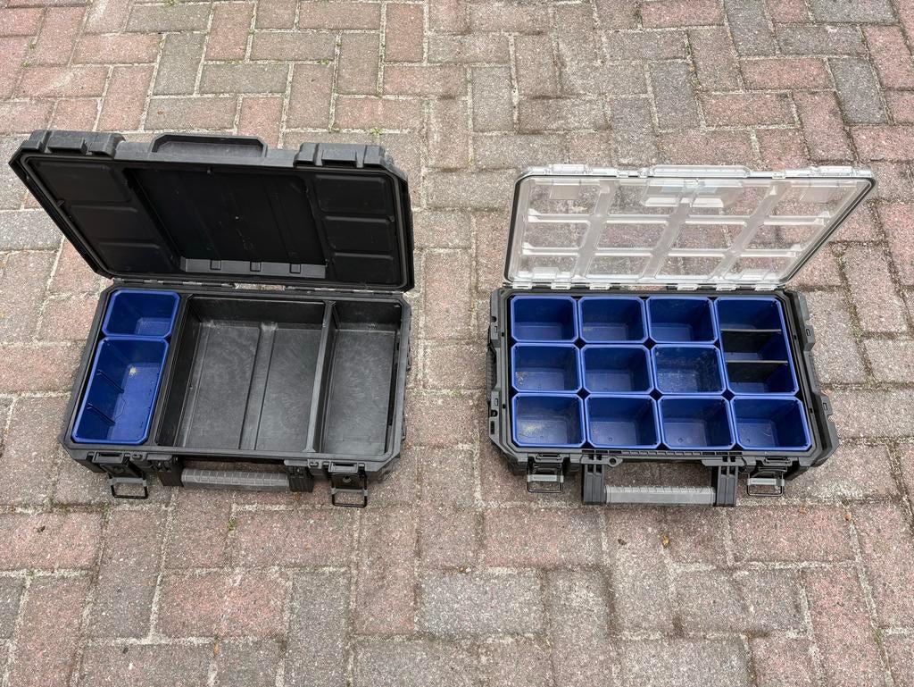 3 Robuuste Gereedschapskoffers met Organizers, Doe-het-zelf en Verbouw, Ophalen, Zo goed als nieuw