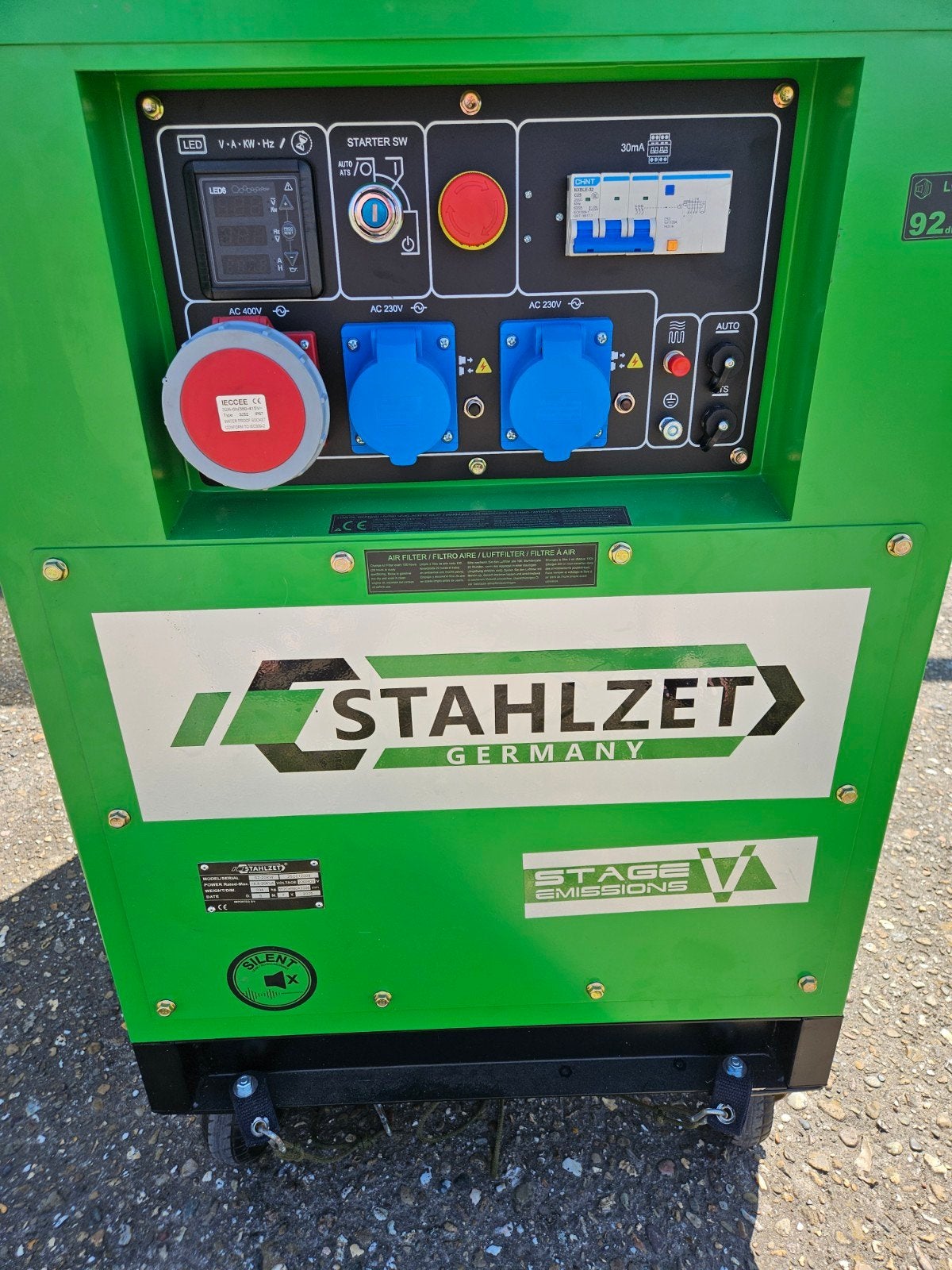 Stahlzet stage 5 20kVA diesel generator op wielen, Ophalen, Dieselolie, Geluidgedempt, Nieuw