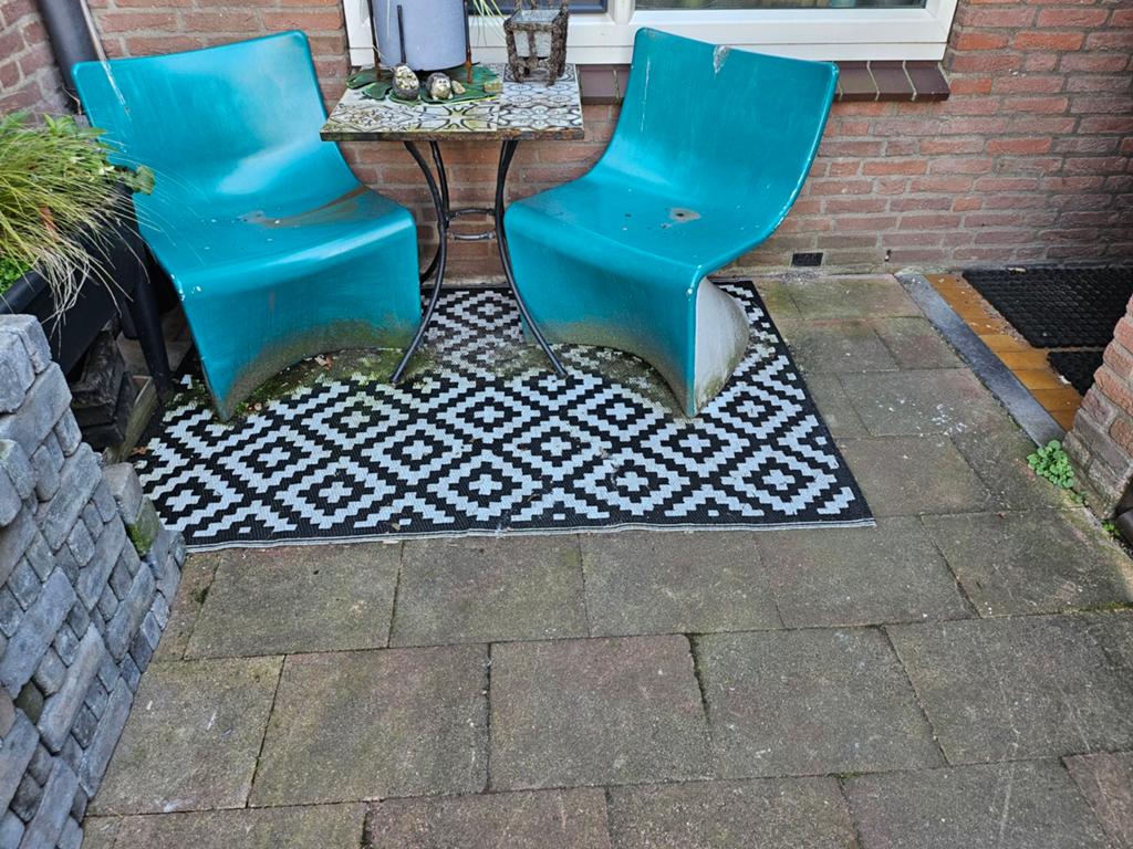 2 design tuinstoelen evt. met tafeltje bijna gratis, Tuin en Terras, Tuinsets en Loungesets, Gebruikt, Ophalen