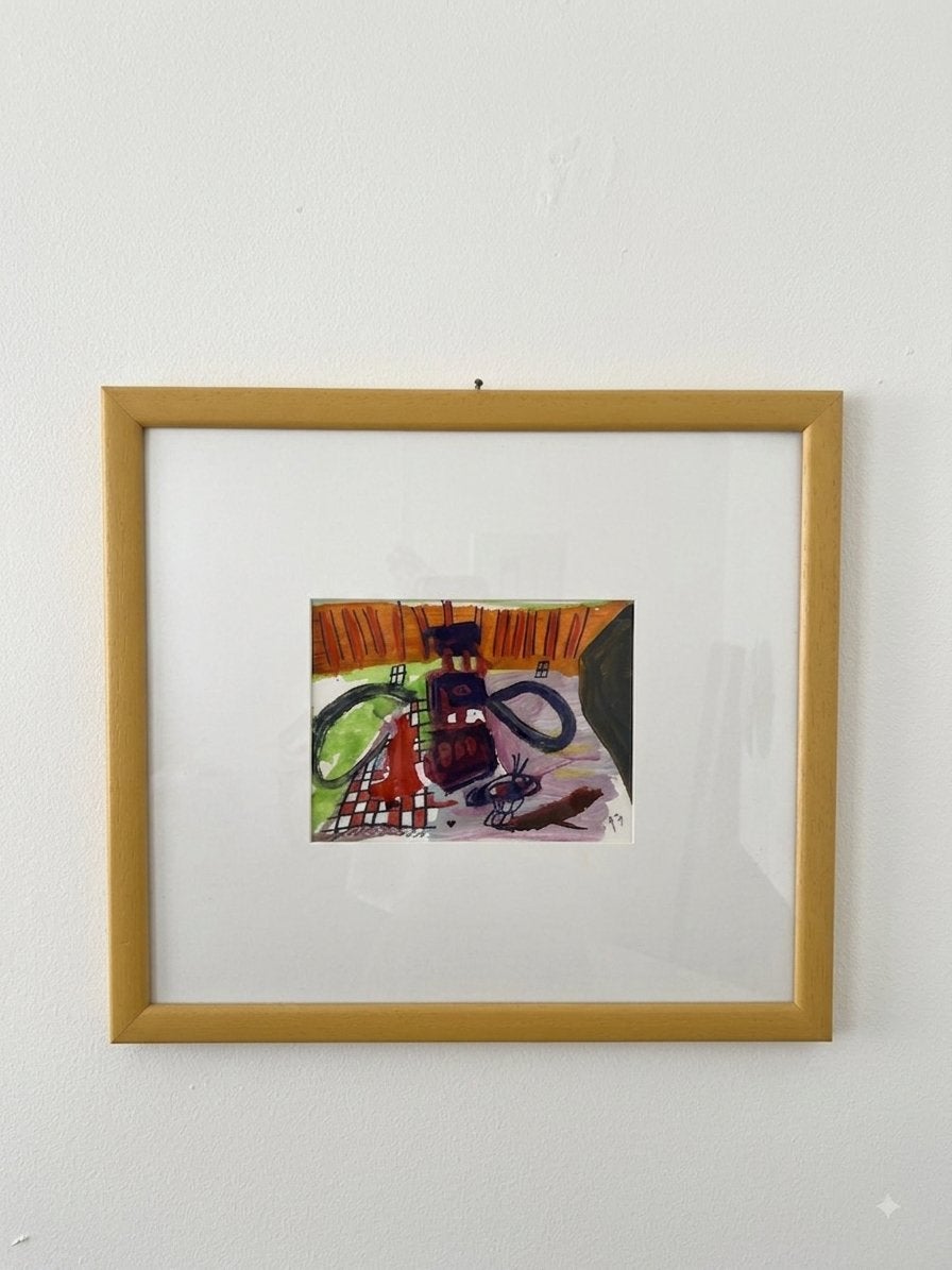 Originele gouache Guus van Eck Libertel relatiegeschenk 1997, Ophalen of Verzenden