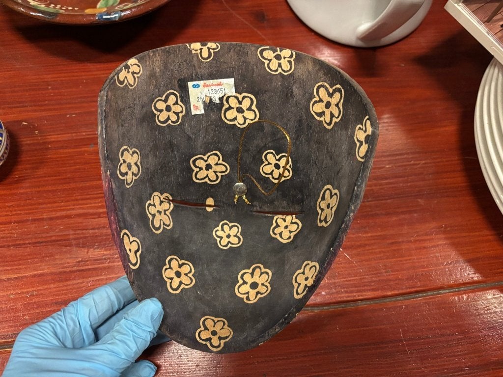 Indonesisch houten masker handbeschilderd, topeng-stijl, Hout, Masker, Ophalen of Verzenden, Indonesië