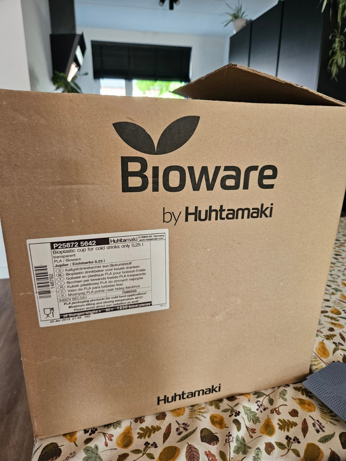 Bioware PLA Bioplastic bekers 0.25L - 1200 stuks, Overige typen, Kunststof, Nieuw, Ophalen of Verzenden