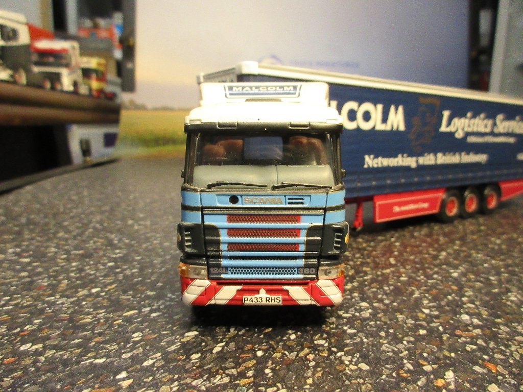 Corgi Scania 124 L Malcom, Ophalen of Verzenden, Zo goed als nieuw, Bus of Vrachtwagen, Corgi