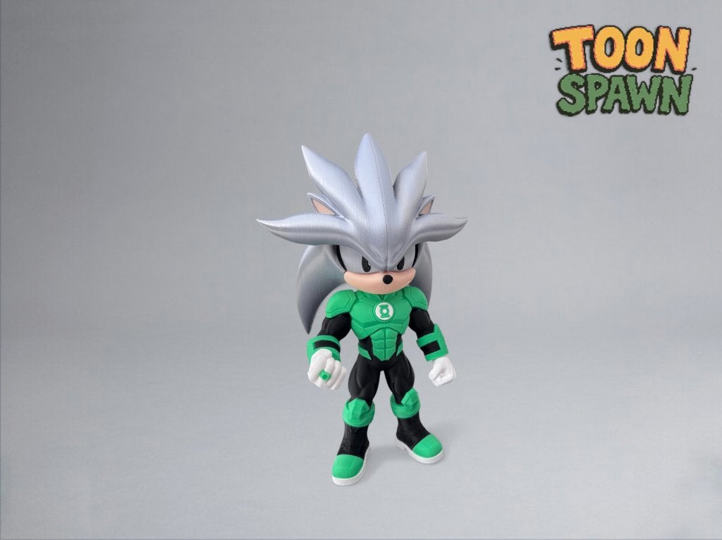 Emerald Silver – Green Lantern X Silver Sonic – 31 cm, Ophalen of Verzenden, Nieuw, Overige typen