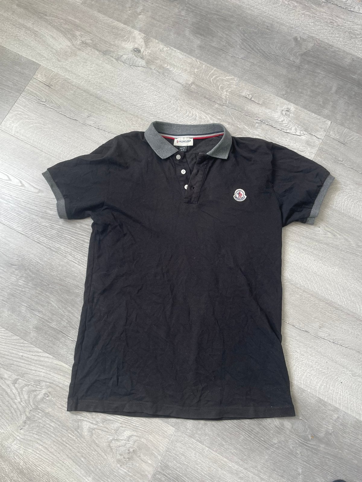 Moncler polo zwart maat 164/170 (14-15 jaar), Ophalen, Gedragen, Overige maten, Zwart