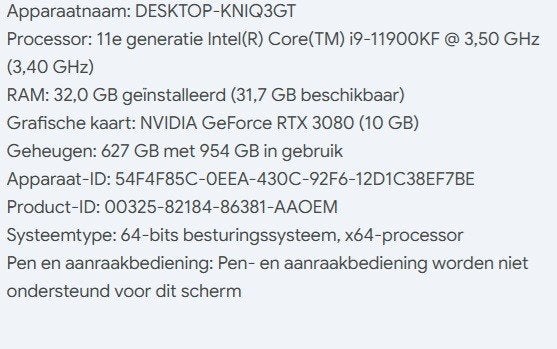 Lenovo Legion T7 Gaming PC i9-11900KF RTX 3080 32GB RAM, Ophalen of Verzenden