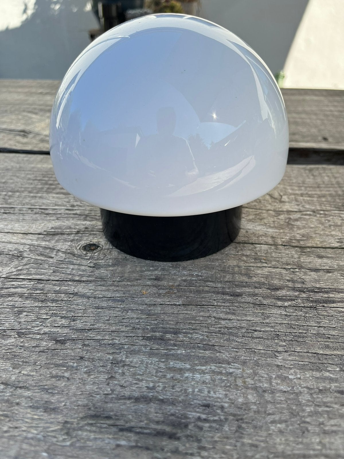 Plafondlamp champignon mushroom jaren 60 bakeliet glas €30, Gebruikt, Vintage, Glas, Plafondlamp
