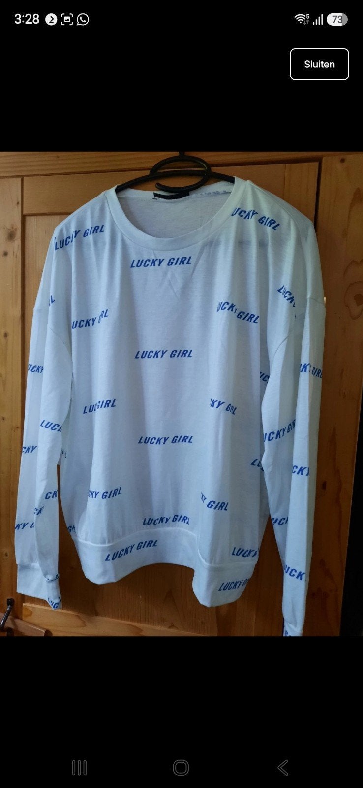 Witte longsleeve met tekst, Kleding | Dames, Wit, Nieuw, Ophalen of Verzenden, Maat 36 (S)