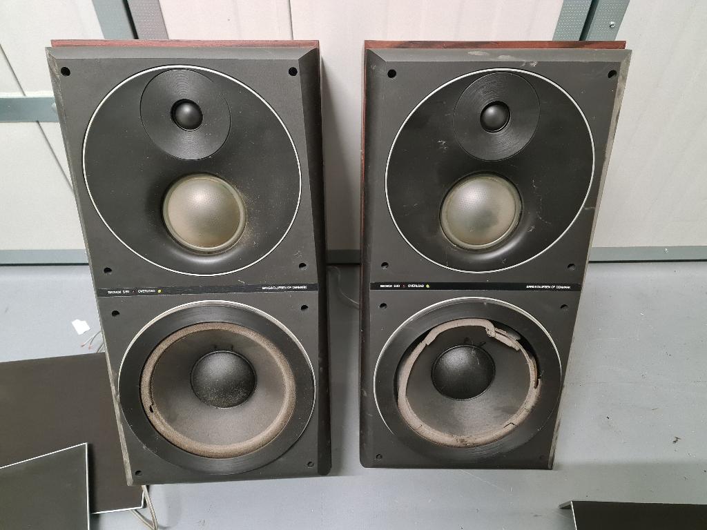 Bang Olufsen Beovox S80 luidsprekers b&o, Audio, Tv en Foto, Gebruikt, 120 watt of meer, Front, Rear of Stereo speakers, Ophalen