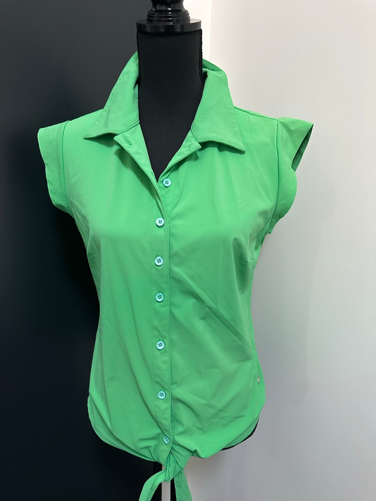 Lady Day blouse met knoopdetail - Maat S, Ophalen of Verzenden, Zo goed als nieuw, Maat 36 (S), Groen