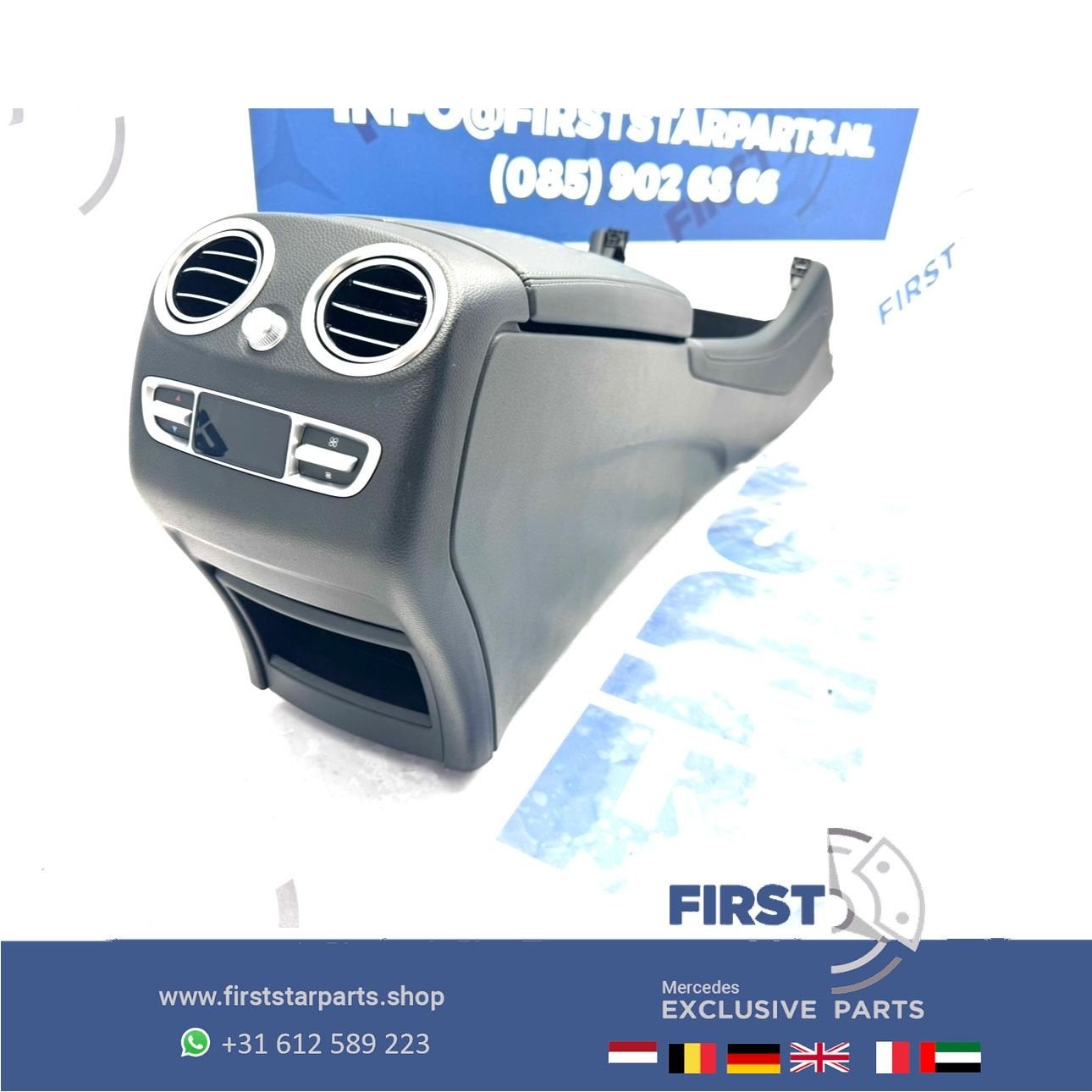 W205 middenconsole armsteun C Klasse 2014-2020 zwart