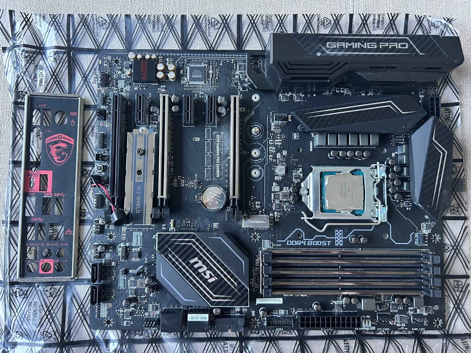 MSI Z270 Gaming Pro Carbon Moederbord, Ophalen of Verzenden, Gebruikt, Intel, DDR4