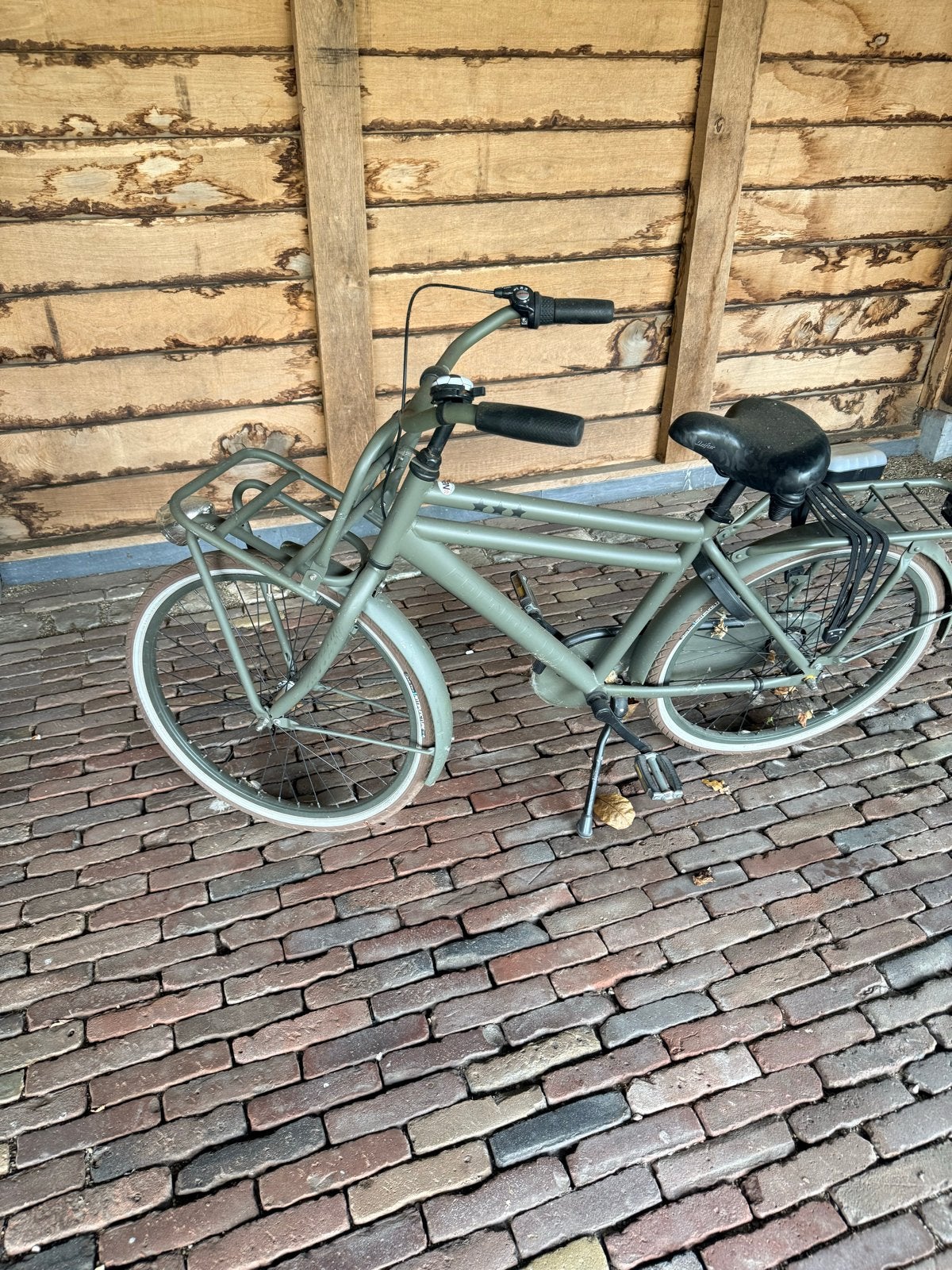 Stevige transportfiets met voordrager 24 inch, Gebruikt, Velgrem, Versnellingen, Minder dan 49 cm