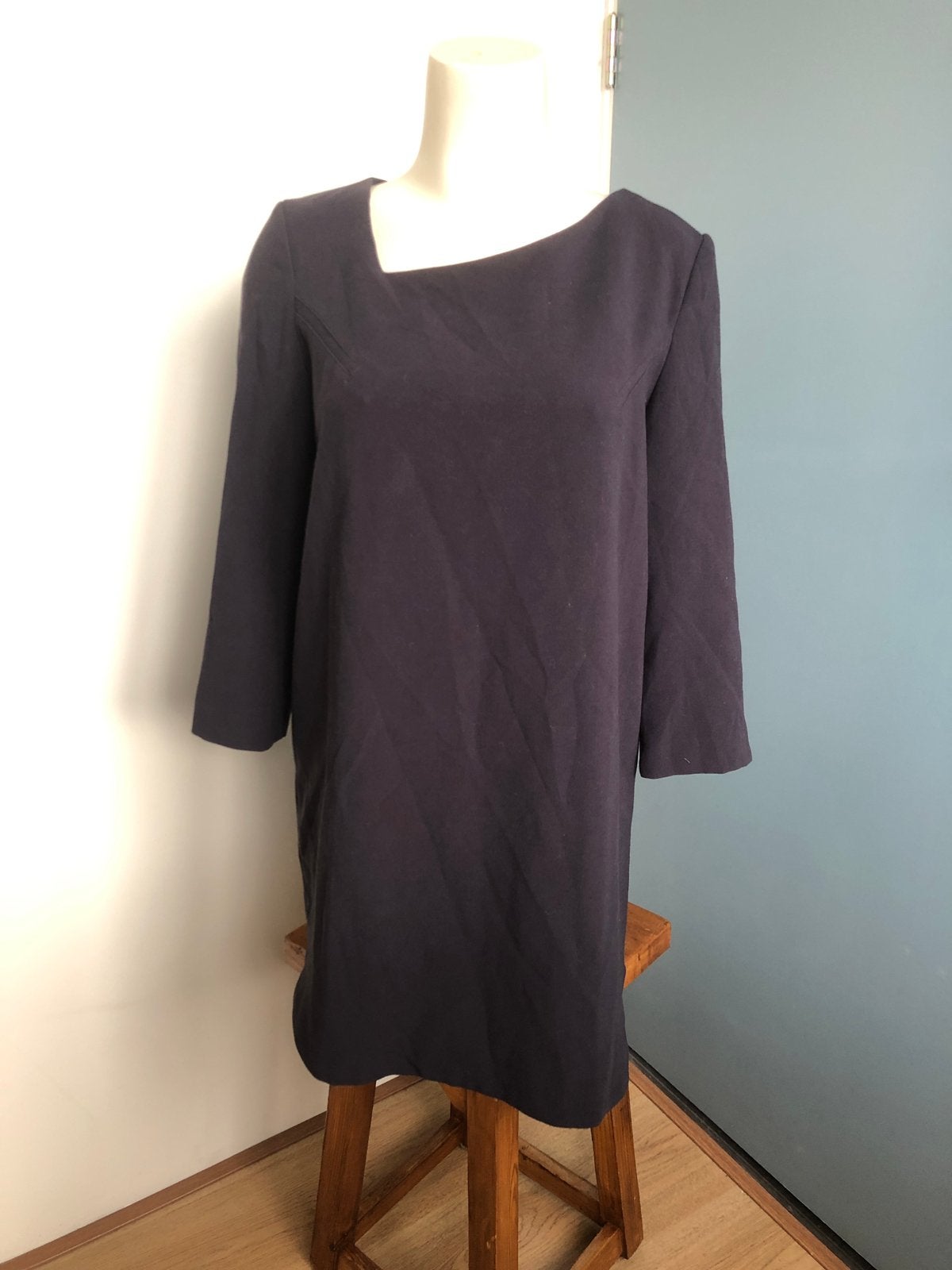 Ba&sh donkerblauw asymmetrisch jurkje 2 dalila, Blauw, Ophalen of Verzenden, Zo goed als nieuw, X