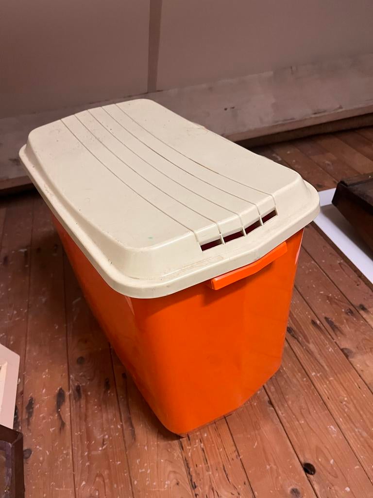 Retro oranje curver wasbox, Ophalen, Oranje