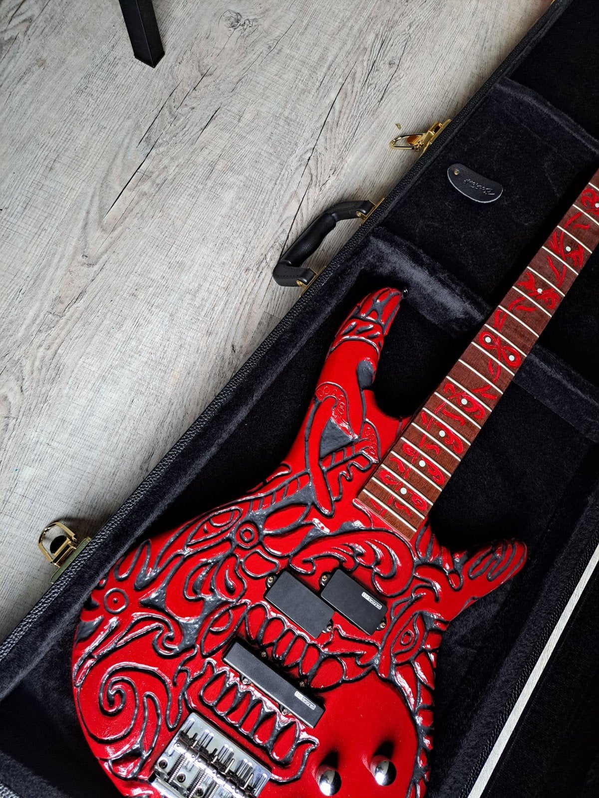 Unieke Custom Ibanez Basgitaar - Handgesneden Design, Muziek en Instrumenten, Ophalen, Gebruikt, Elektrisch