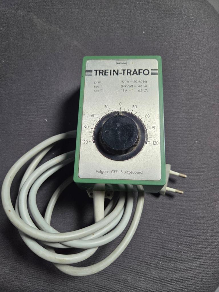 Hema Trein-Trafo: Vintage Modelspoor Transformator, Ophalen of Verzenden