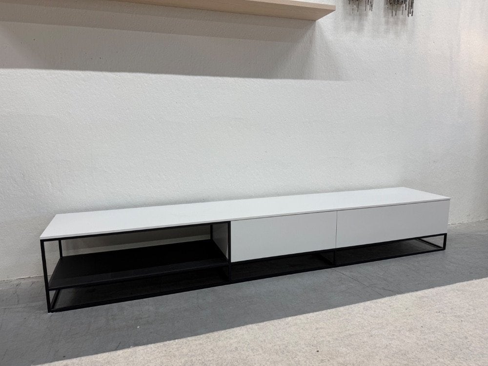 Nieuw Interstar Tv kast design Meubels zwart wit 247, Met klep(pen), Nieuw, Ophalen of Verzenden, 200 cm of meer