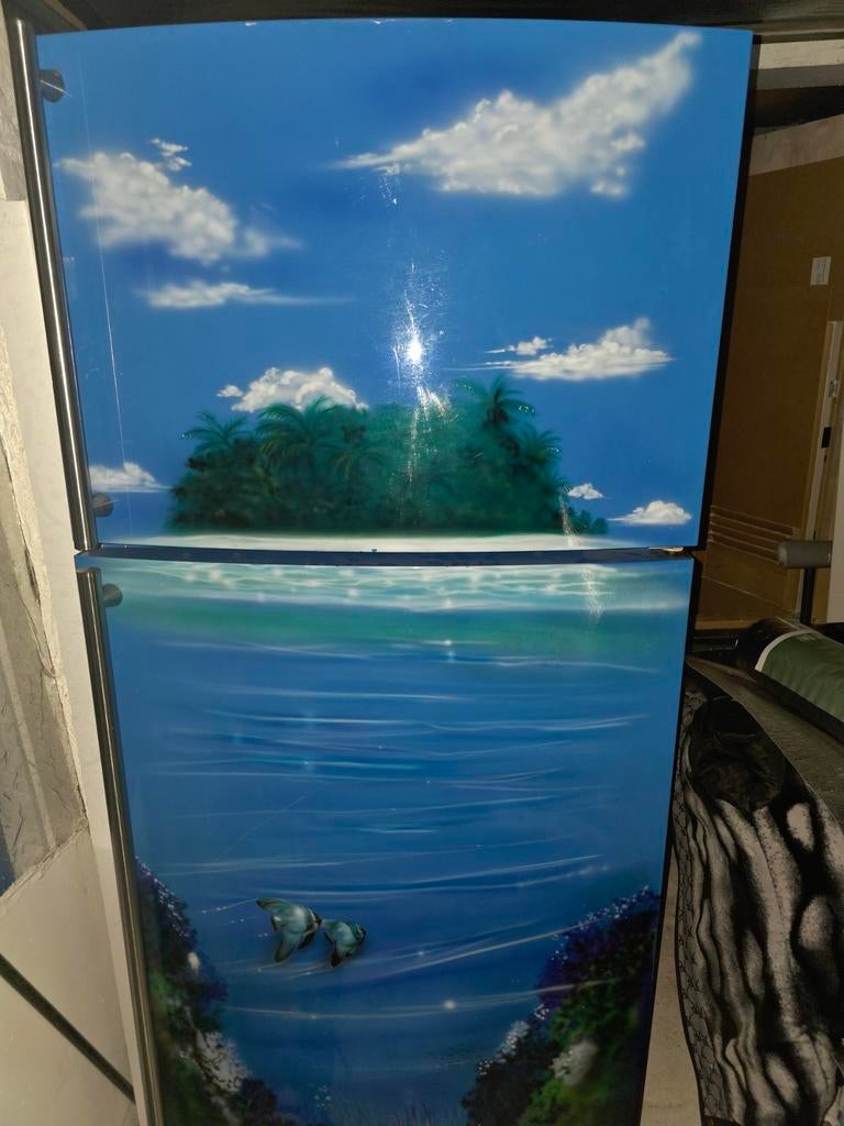 Mooie koel vries combi te koop ophalen den haag, Witgoed en Apparatuur, Gebruikt, Minder dan 75 liter, Met vriesvak, 160 cm of meer