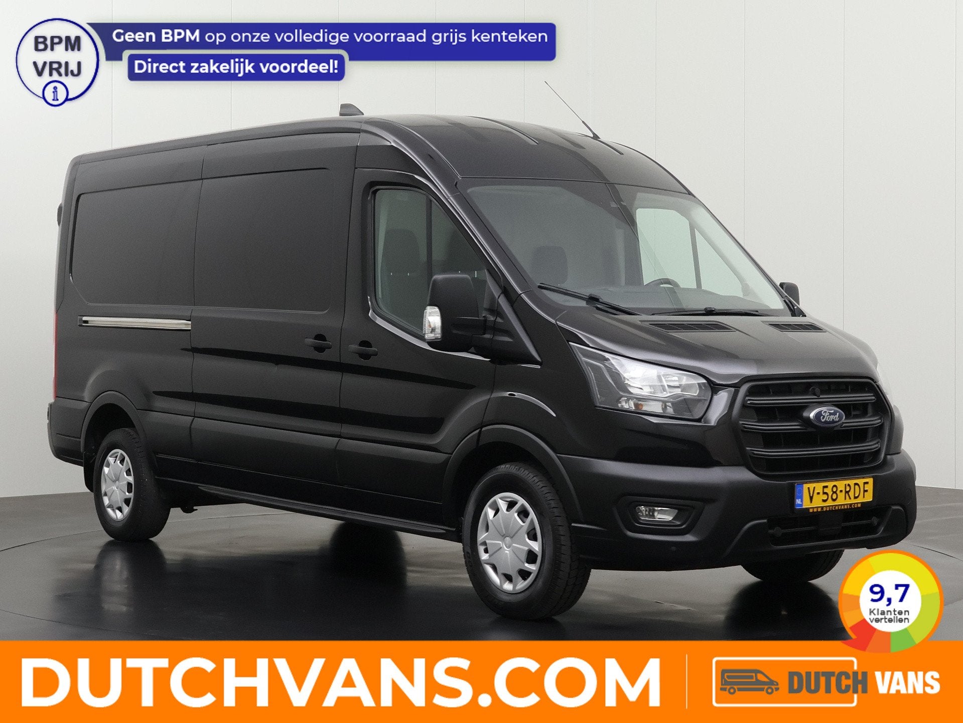 Ford Transit 2.0TDCi 130PK L3H2 | Airco | Cruise | 3-Zits |, Voorwielaandrijving, Gebruikt, Euro 6, 4 cilinders