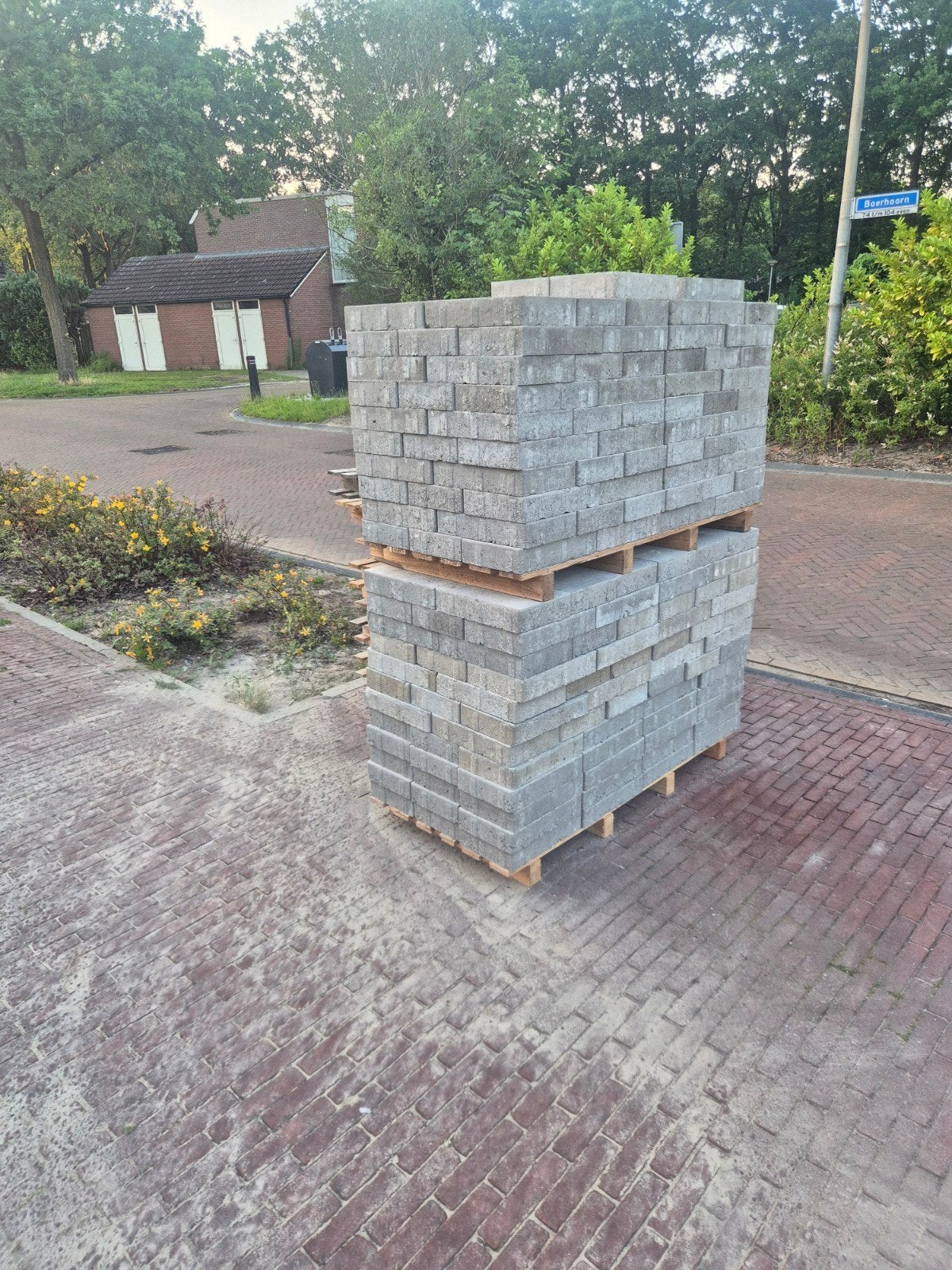 16m2 30x20 cobblestone moonstone, Ophalen, Beton, Klinkers