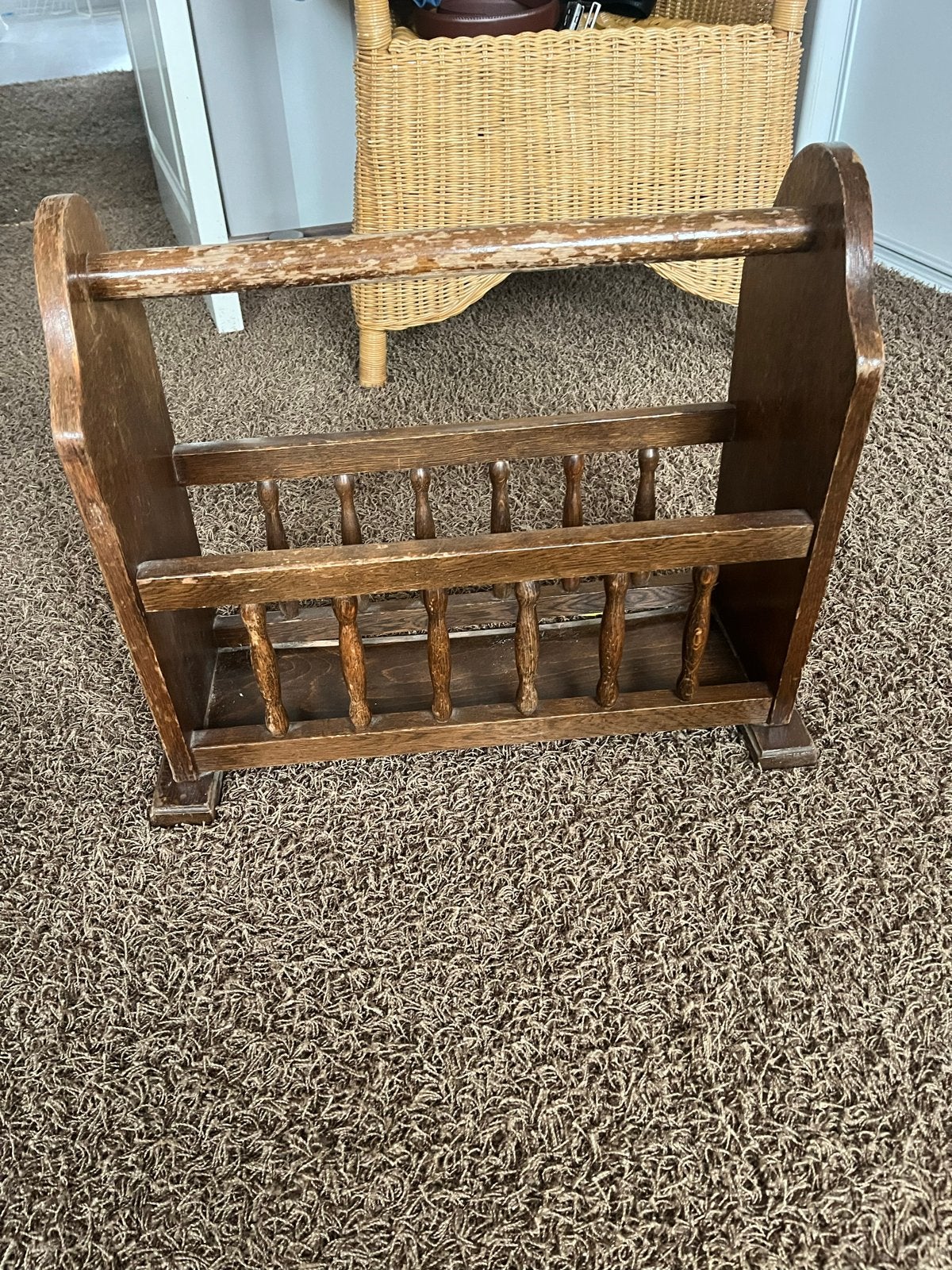 Vintage houten lectuurbak, Ophalen, Gebruikt, Lectuurbak, Vintage