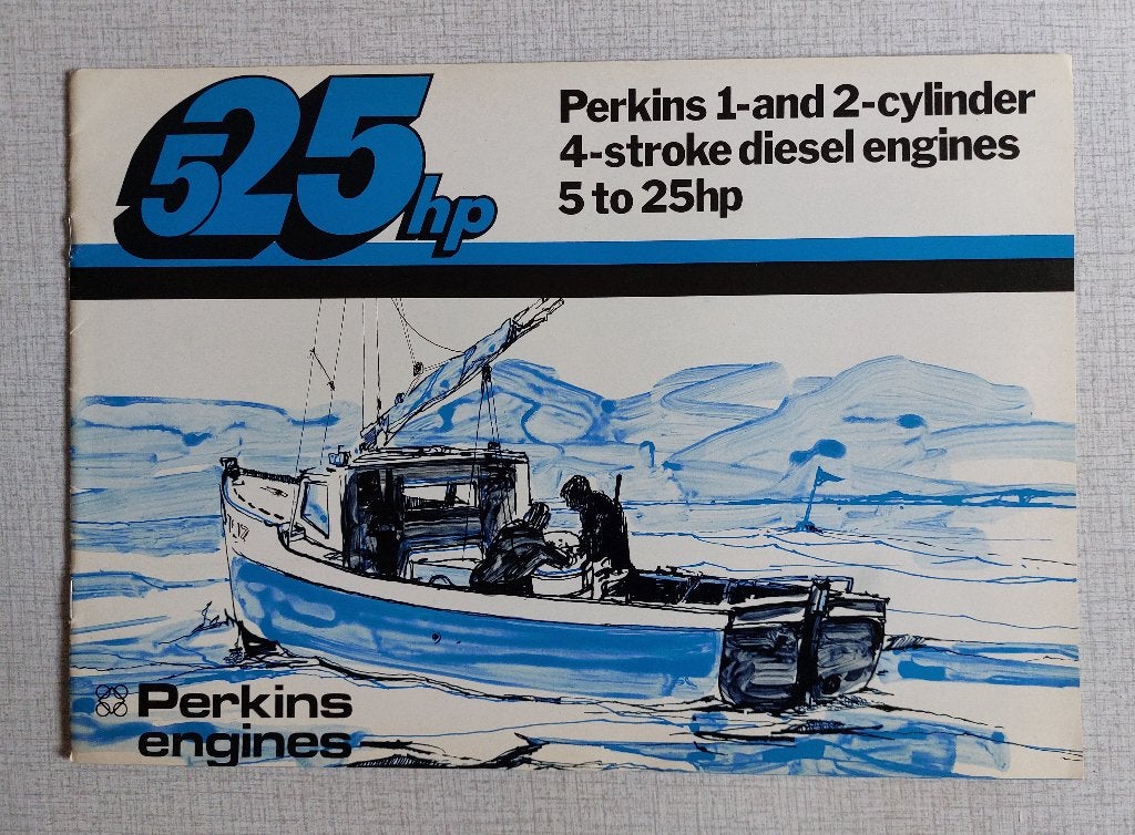 Brochure PERKINS Diesel Engines - 5 to 25 hp Marine engines, Ophalen of Verzenden, Zo goed als nieuw, Motorboot, Boek of Tijdschrift