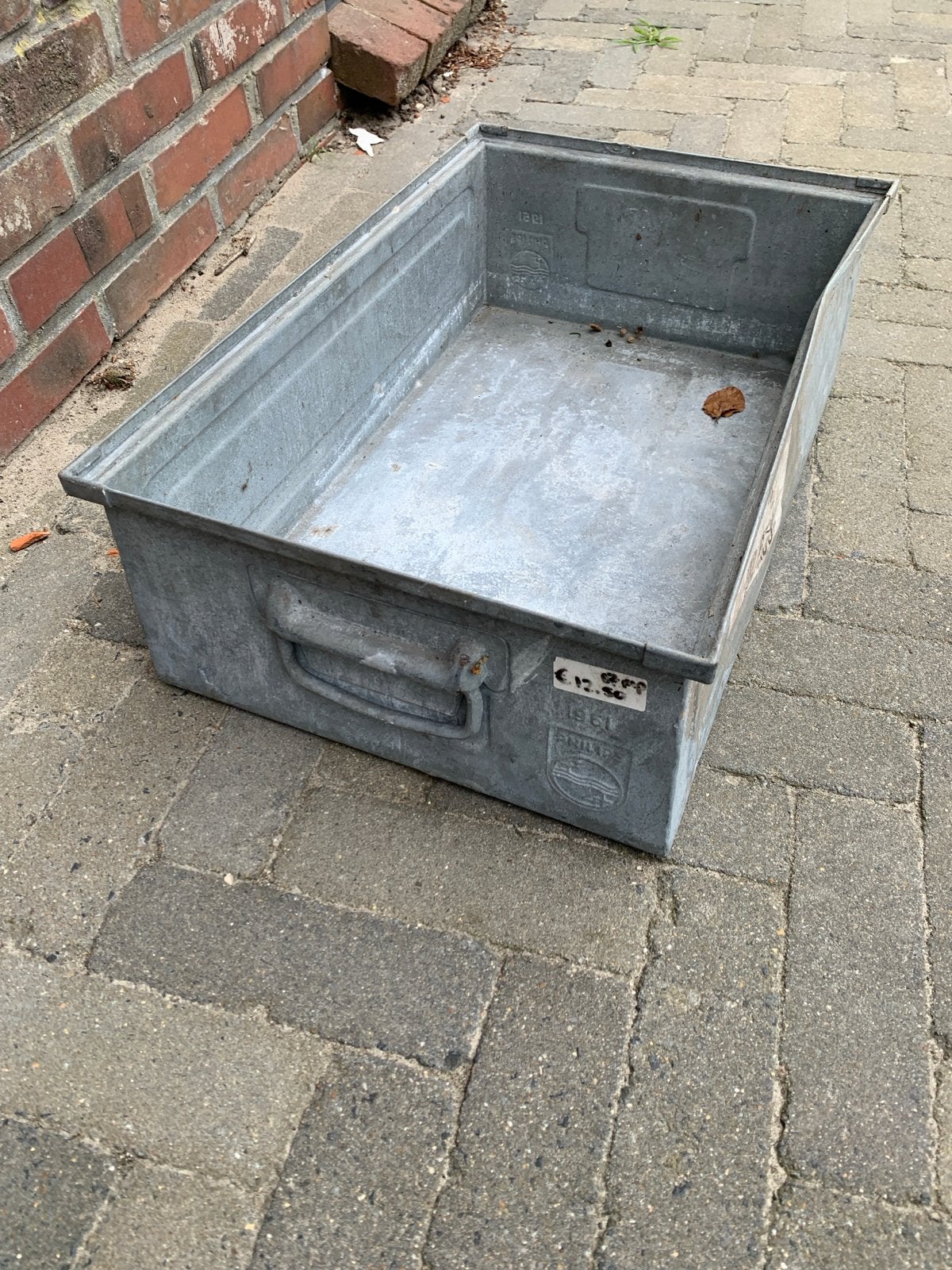 Metalen bak / opbergbak, Gebruikt, 50 tot 100 cm, Ophalen of Verzenden, Metaal