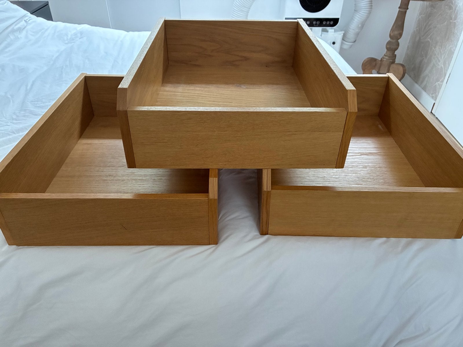 3 IKEA Pax Komplement lades eikenhout, Gebruikt, Eikenhout, 3 of 4 laden, Minder dan 100 cm