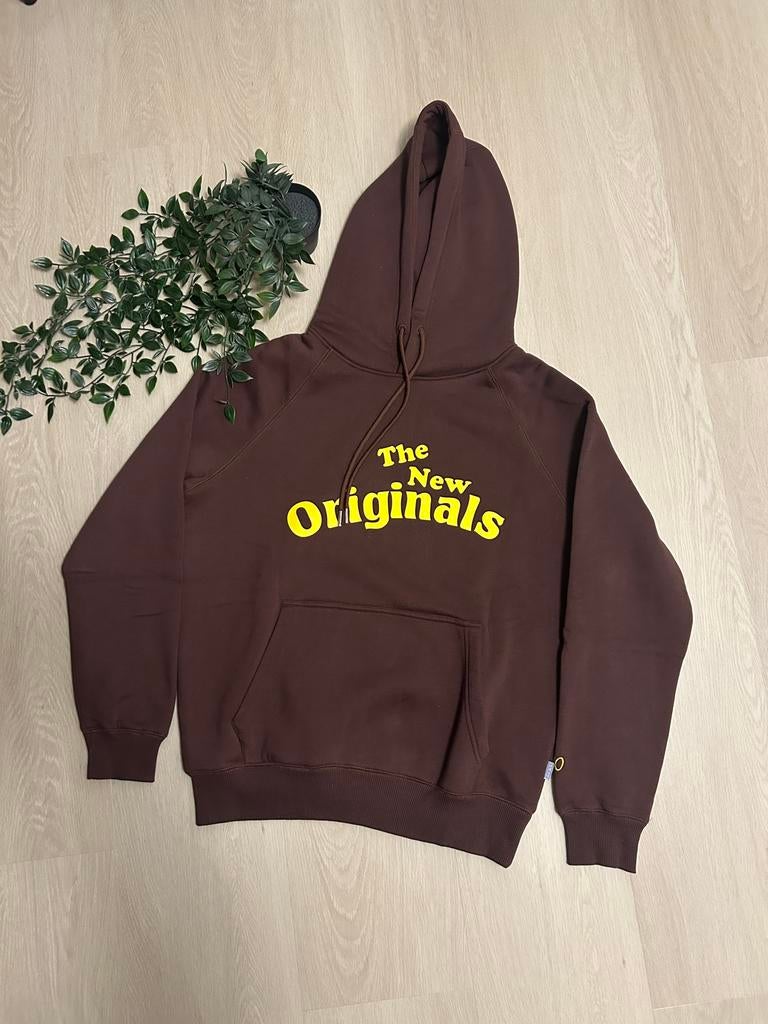 The New Originals Workman Hoodie Bruin Maat L, Kleding | Heren, Ophalen of Verzenden, Zo goed als nieuw, Maat 52/54 (L), Bruin