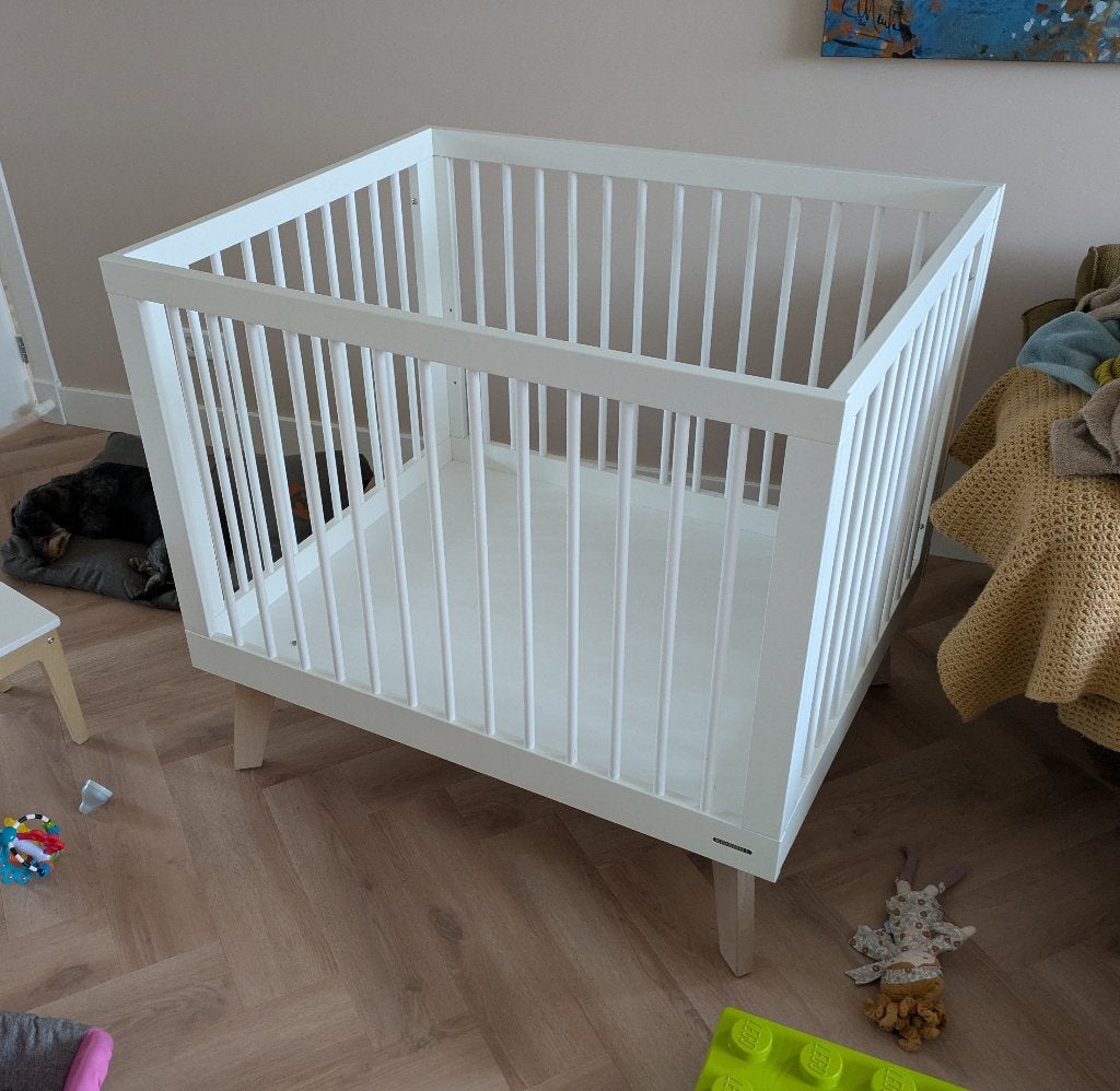 Kidsmill Sixties Box Wit Mat / Naturel, Ophalen, Zo goed als nieuw, Rechthoekig, In hoogte verstelbaar