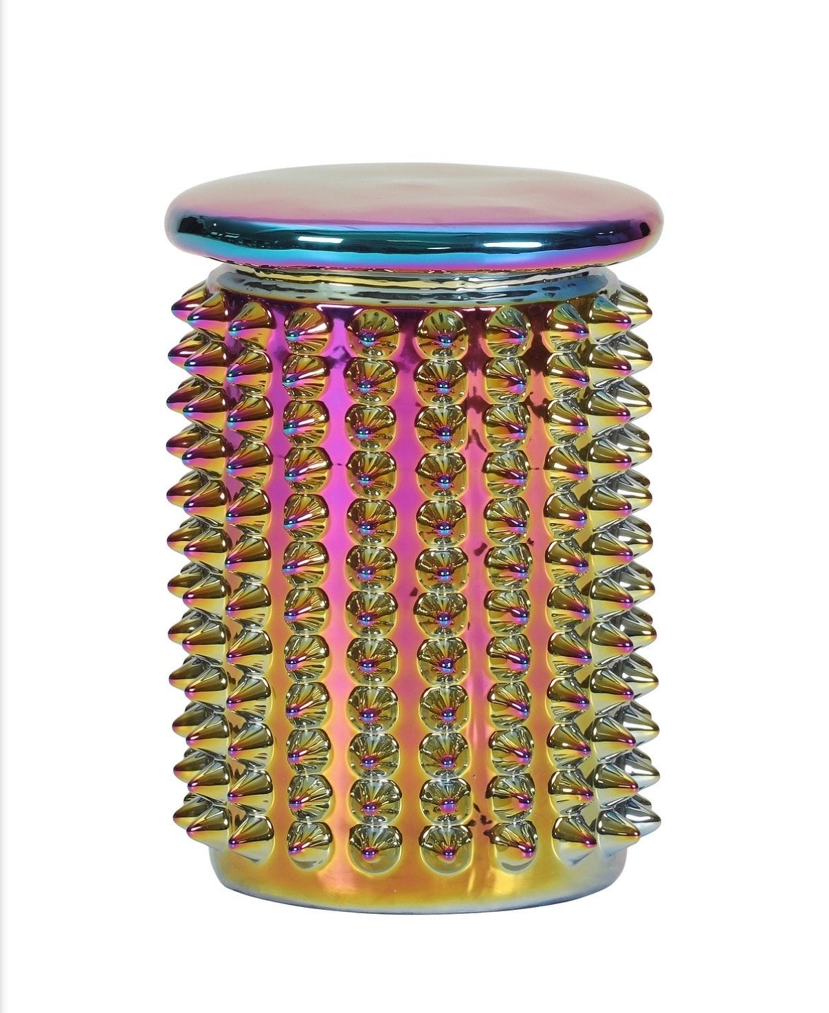 Pols Potten Krukje/Bijzettafel Regenboog Spikes 45cm, Huis en Inrichting, Ophalen, Zo goed als nieuw, Meerkleurig, Modern