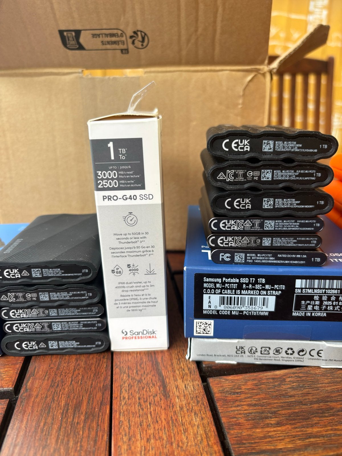 20 Externe Harde Schijven (26TB) + 16 Kabels - Diverse Merke, Computers en Software, Harde schijven, Gebruikt, SSD, Ophalen of Verzenden