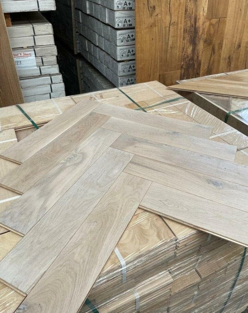 IKEN VISGRAAT PARKET KANT & KLAAR GEOLIED. TIJDELIJK ACTIE!, Huis en Inrichting, Stoffering | Vloerbedekking, Ophalen, Nieuw, 75 m² of meer