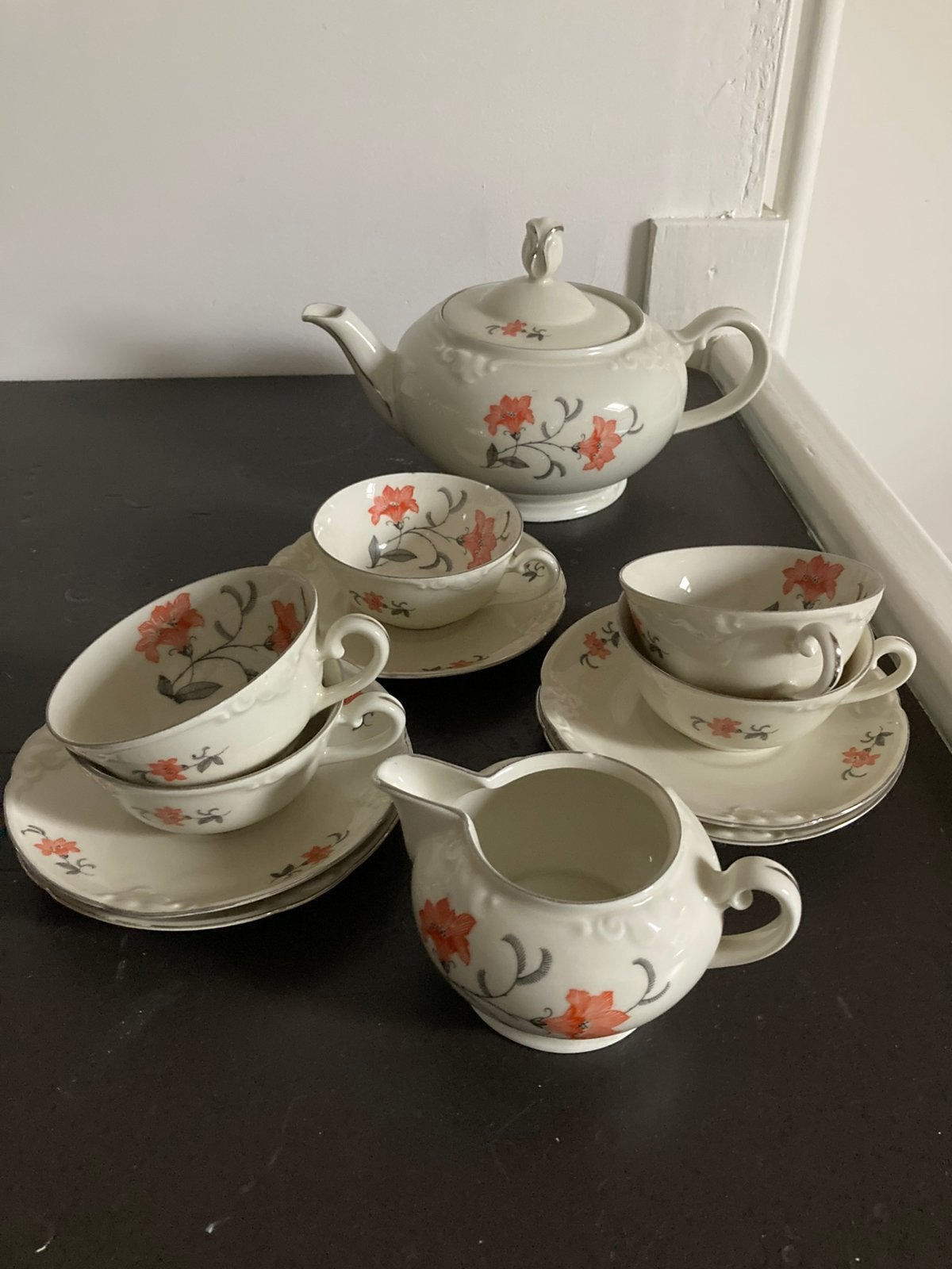 Retro Vintage theeservies, Ophalen of Verzenden, Zo goed als nieuw, Vintage, Compleet servies
