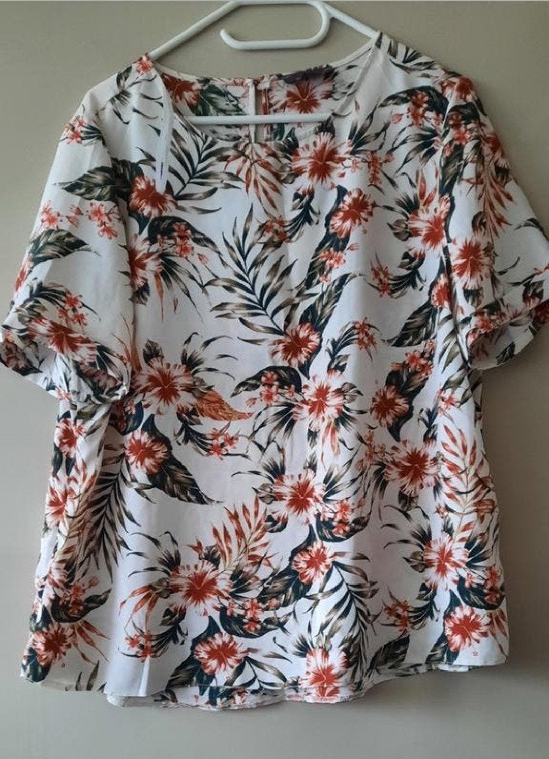 Primark blouse met bloemenprint, maat 46, Primark, Wit, Maat 46/48 (XL) of groter, Ophalen of Verzenden