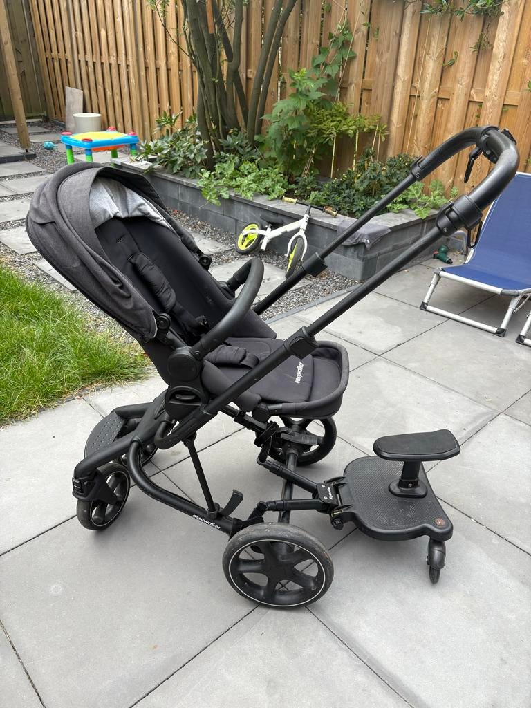 Easywalker Harvey kinderwagen met meerijdplankje, Kinderen en Baby's, Kinderwagens en Combinaties, Gebruikt, Verstelbare duwstang