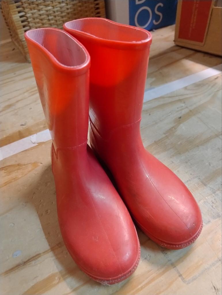 Regenlaarzen kleur rood maat 35, Kinderen en Baby's, Ophalen, Gebruikt, Jongen of Meisje, Laarzen