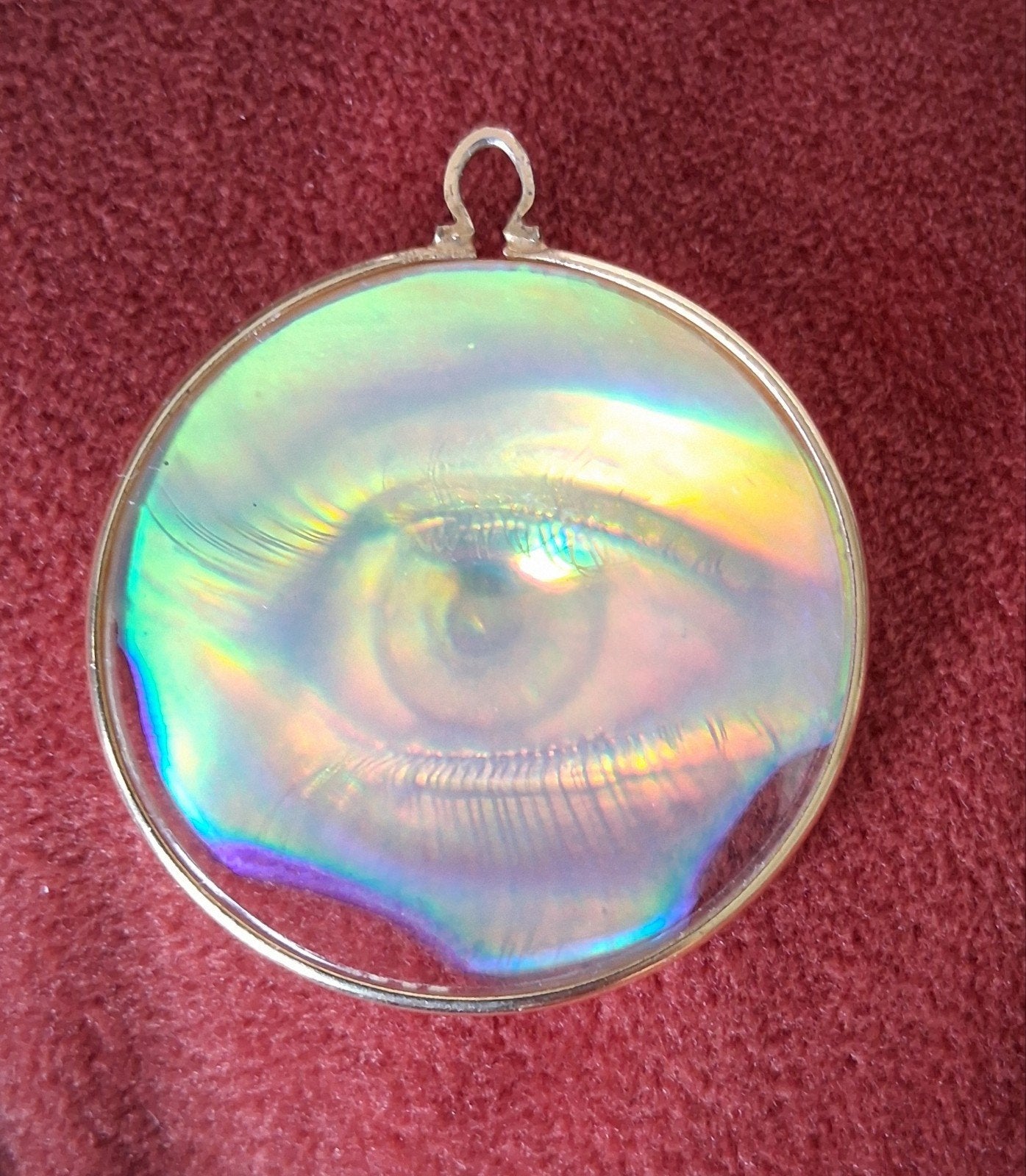 vintage hologram hanger, Ophalen of Verzenden, Goud, Overige materialen, Overige voorstellingen