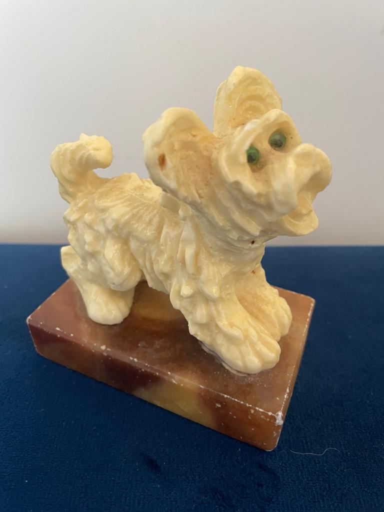 A. Santini Italië | miniatuur beeldje van hond | 1950-1970, Ophalen of Verzenden, Zo goed als nieuw, Dier