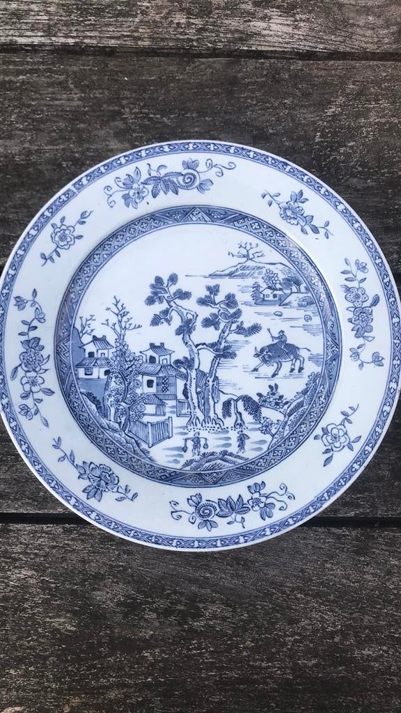 Regout wandbord blauw-wit Chinees decor, Ophalen of Verzenden
